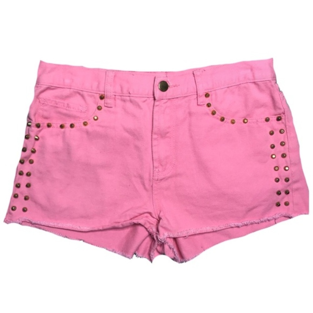 Forever 21 l gold studded pink shorts